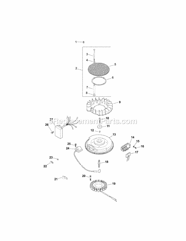 Kohler Cv740-0039 Ignition & Electrical Diagram and Parts List for M60-KH 53CB5BDX750 Cub Cadet Sprayer